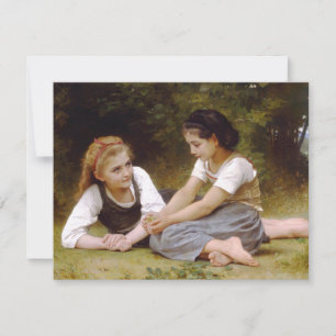 Bouguereau's 1882 The Nut Gatherers Les noisettes Invitation