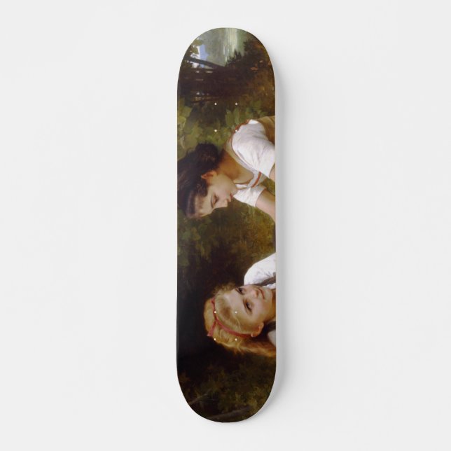 Bouguereau's 1882 The Nut Gatherers  Les noisettes Skateboard (Front)