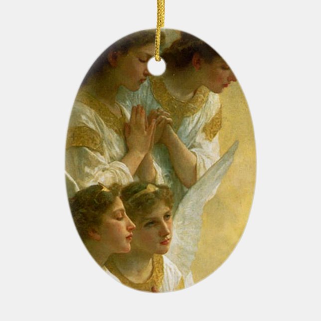 Bouguereau's Angels Ceramic Tree Decoration (Front)