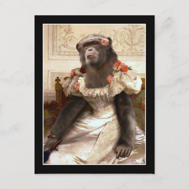 Bouguereau's Chimp Postcard (Front)