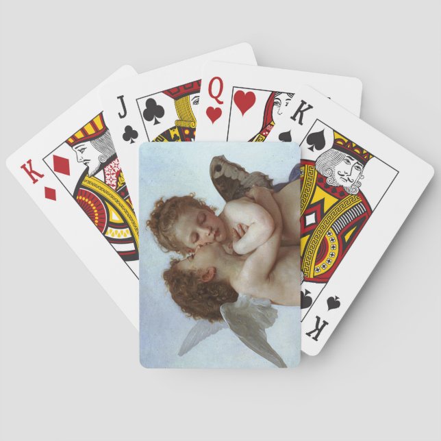 Bouguereau's L'Amour et Psyche, enfants (Cupid) Playing Cards (Back)