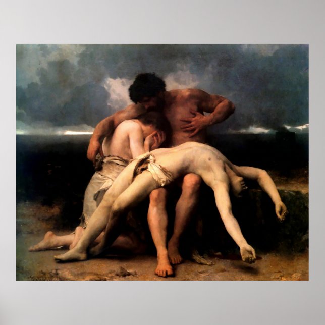 Bouguereau's The First Mourning (Premier Deuil) Poster (Front)