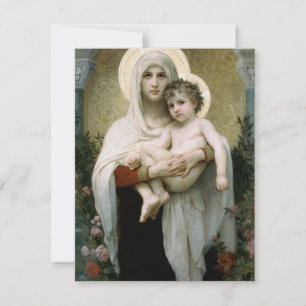 Bouguereau's The Madonna of the Roses (1903) Invitation