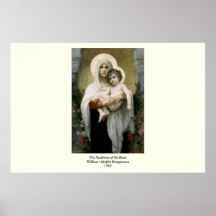 Bouguereau's The Madonna of the Roses (1903) Poster