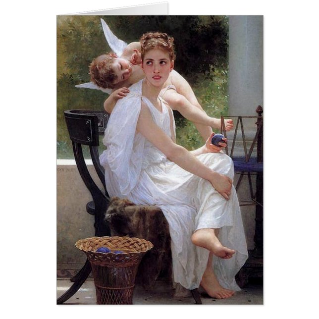 Bouguereau's 'Work Interrupted' - Card (Front)