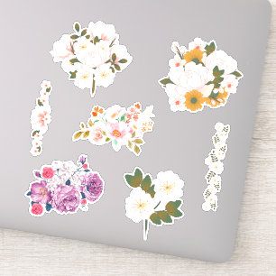 Bouguet  of Flower Custom-Cut Vinyl Sticker