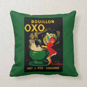 Bouillon OXO Vintage PoseterEurope Cushion