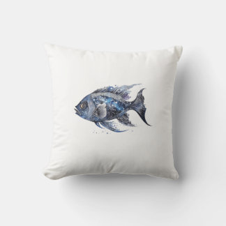 Boujee Black Fish Small Cushion