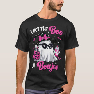 Boujee Boo Jee Spooky Ghost Pink Halloween   T-Shirt