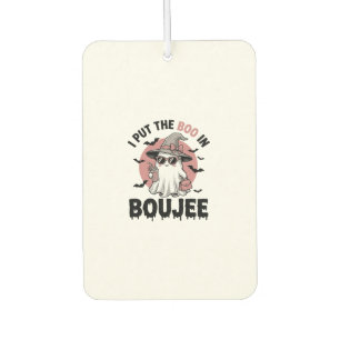 Boujee Ghost Halloween Vintage Engraving Design_1 Car Air Freshener