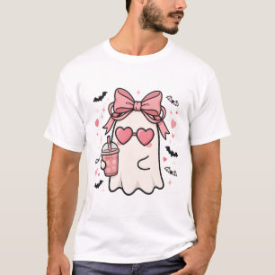 Boujee Ghost Pink Bow Halloween T-Shirt