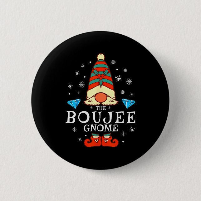 Boujee Gnome Xmas Family Matching Group Christmas  6 Cm Round Badge (Front)