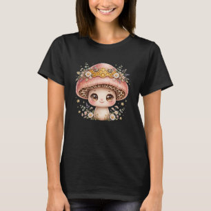 Boujee Pink Mushroom Queen - Honeycomb Crown T-Shirt