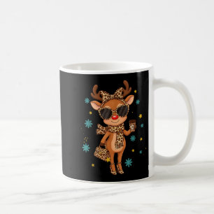 Boujee Reindeer Christmas Leopard Funny Gift Women Coffee Mug