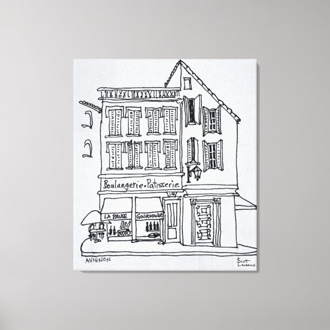Boulangerie Patisserie, Avignon Canvas Print (Front)