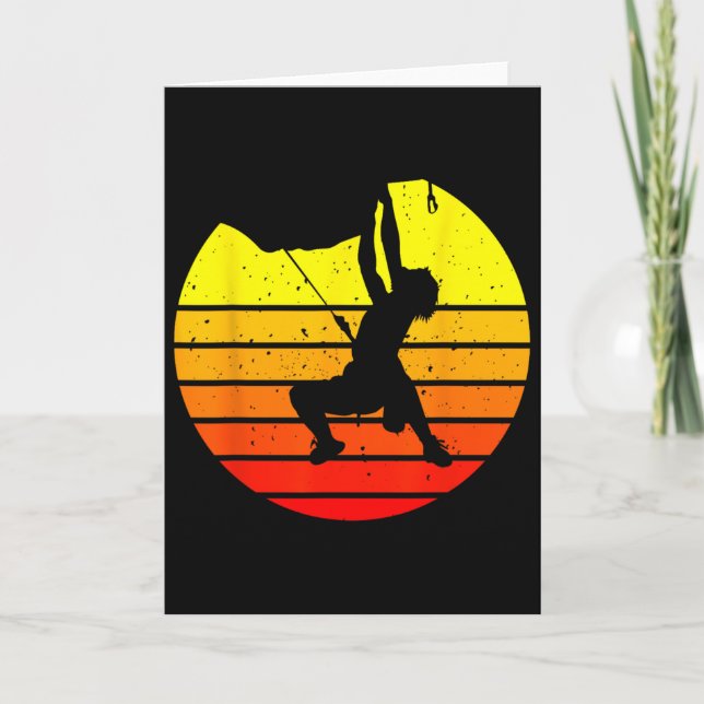 Boulder Adventure Arizona Sunset Rock Climbing Sil Card (Front)