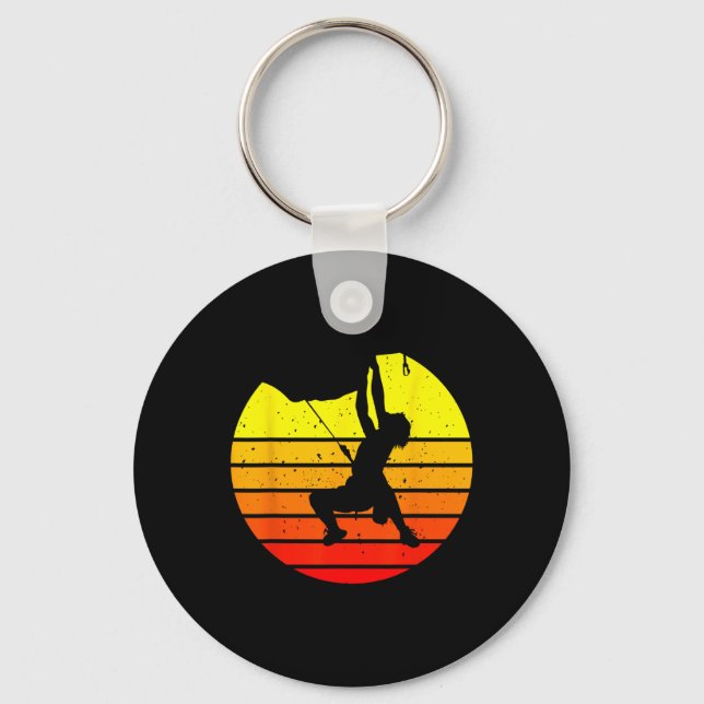 Boulder Adventure Arizona Sunset Rock Climbing Sil Key Ring (Front)