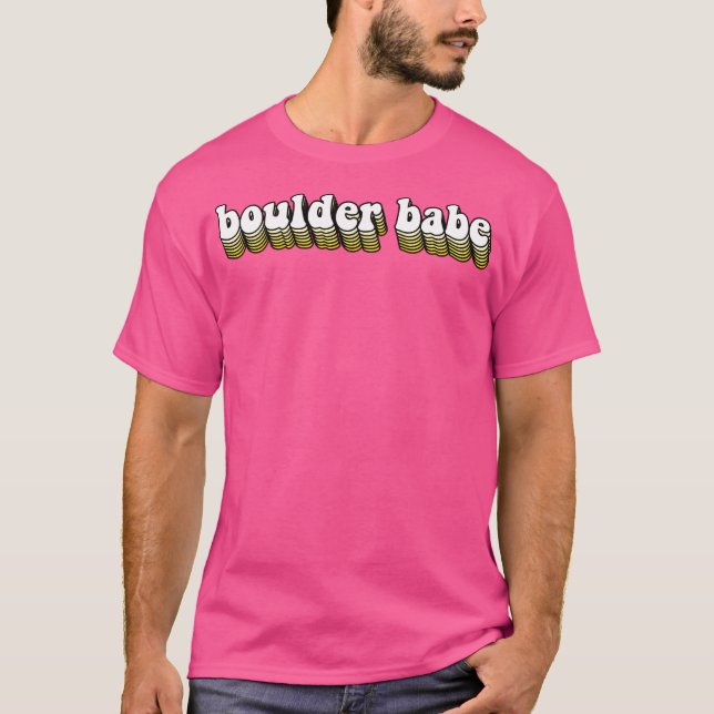 Boulder Babe Hippy Baseball  Sleeve T-Shirt (Front)