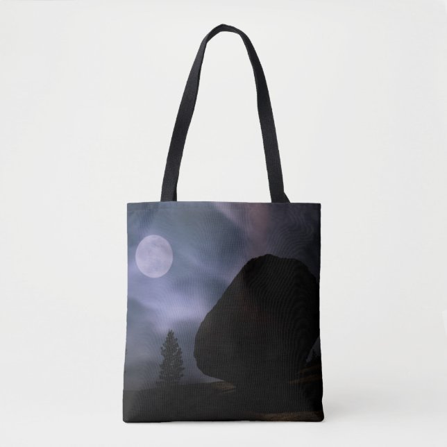 Boulder by Moonlight | Yosemite National Park Tote Bag (Front)