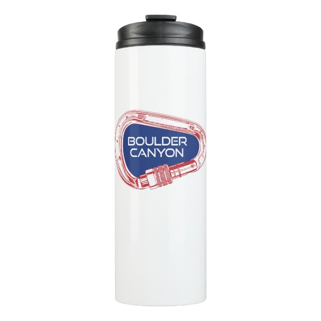 Boulder Canyon Colorado Climbing Carabiner Thermal Tumbler (Front)