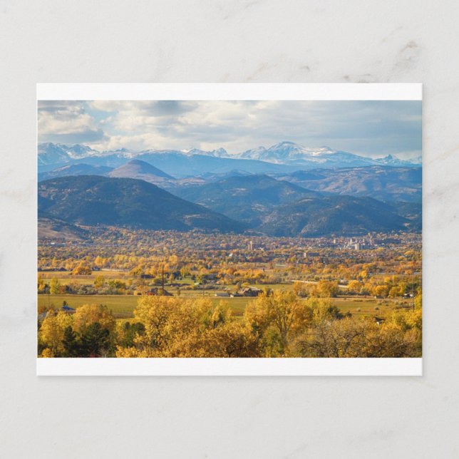 Boulder Colorado Autumn Scenic View Postcard (Front)