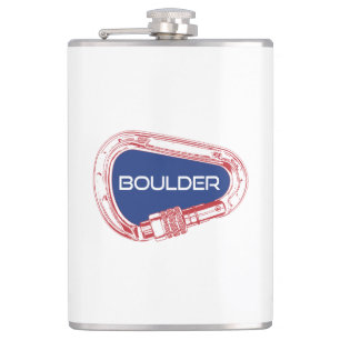 Boulder Colorado Climbing Carabiner Hip Flask