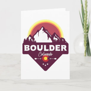 Boulder Colorado Co Rocky Mountains Hiking Skiing  Card