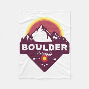 Boulder Colorado Co Rocky Mountains Hiking Skiing  Fleece Blanket