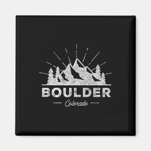 Boulder Colorado Co T Shirt Vintage Hiking Retro T Magnet