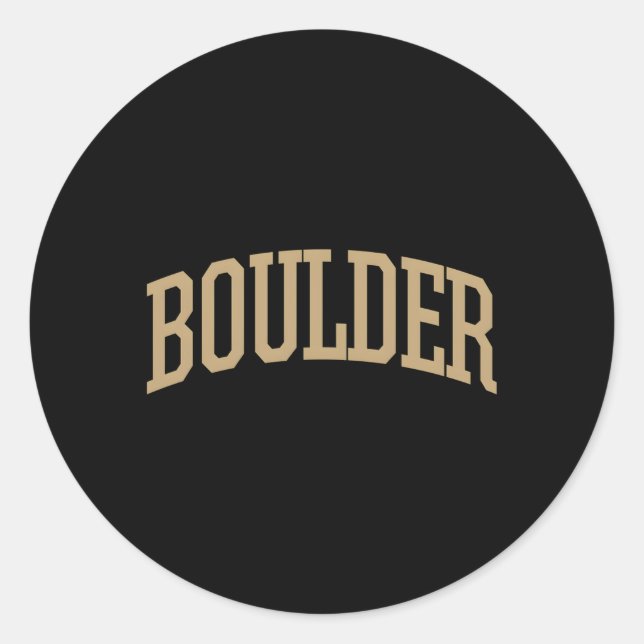 Boulder Colorado Co Warm Boulder Classic Round Sticker (Front)