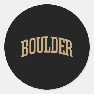 Boulder Colorado Co Warm Boulder Classic Round Sticker