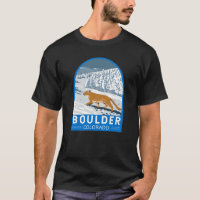 Boulder Colorado Cougar Retro Travel Art Vintage