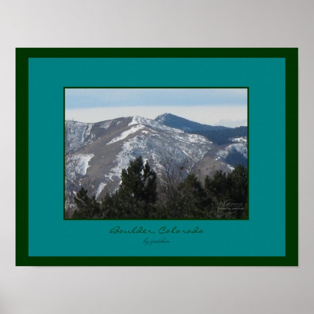 Boulder, Colorado Front Range Poster (Front)