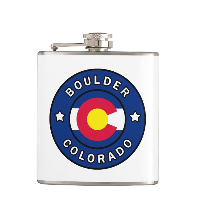 Boulder Colorado Hip Flask (Front)