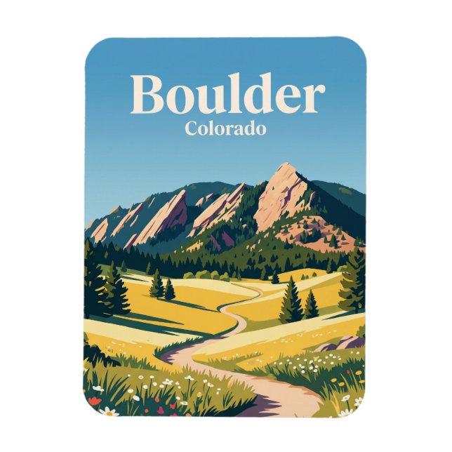 Boulder Colorado Magnet (Vertical)