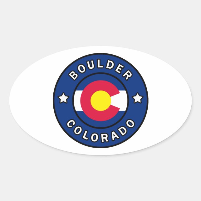 Boulder Colorado Oval Sticker (Front)