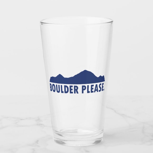 Boulder Colorado Please Glass (Front)