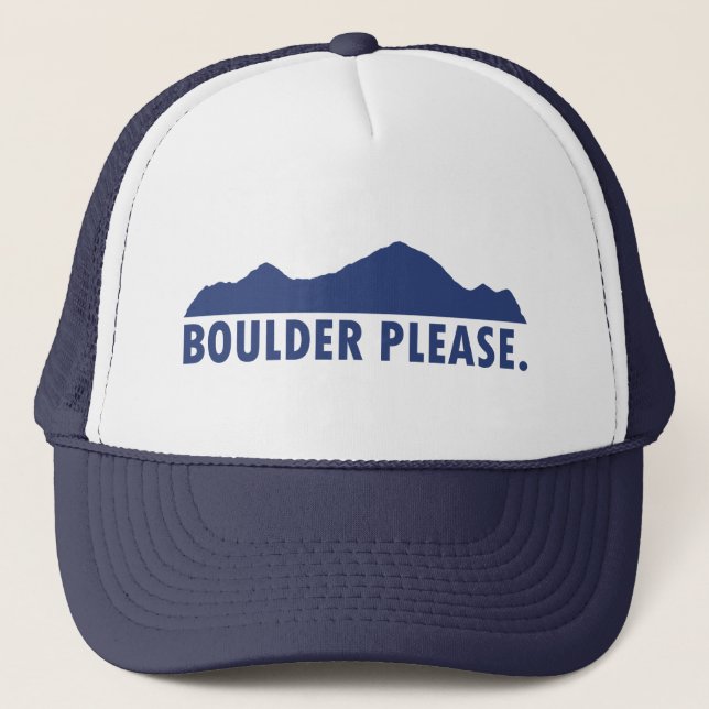 Boulder Colorado Please Trucker Hat (Front)