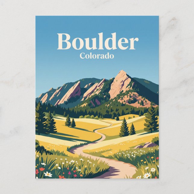 Boulder Colorado Postcard (Front)