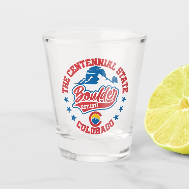 Boulder,Colorado Shot Glass (Front)