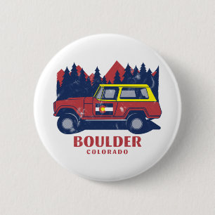 Boulder Colorado Vintage 6 Cm Round Badge