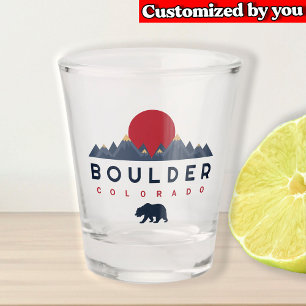 Boulder, Colorado vintage - mountain Souvenirs Shot Glass