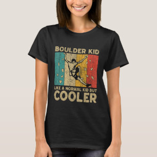 Boulder Kid Funny Rock Climbing Bouldering Kids T-Shirt
