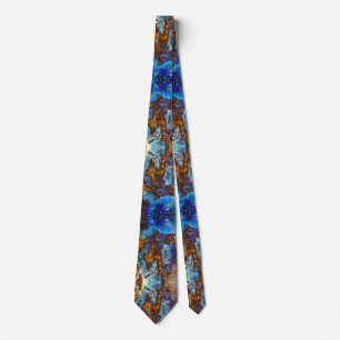 Boulder Opal Gemstone Print Tie