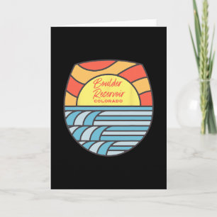 Boulder Reservoir Lake Colorado Co Sunset Souvenir Card