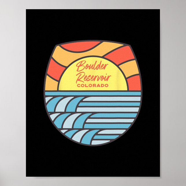 Boulder Reservoir Lake Colorado Co Sunset Souvenir Poster (Front)