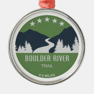 Boulder River Trail Washington Metal Tree Decoration