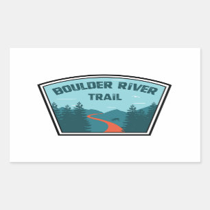 Boulder River Trail Washington Rectangular Sticker