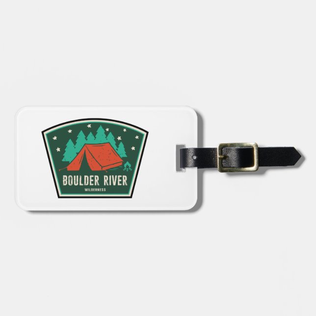 Boulder River Wilderness Camping Luggage Tag (Front Horizontal)