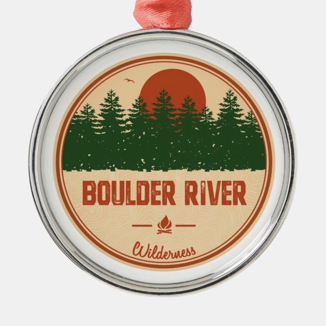 Boulder River Wilderness Metal Tree Decoration (Front)